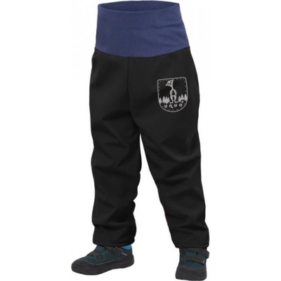 Unuo Basic dětské softshellové kalhoty s fleecem černé
