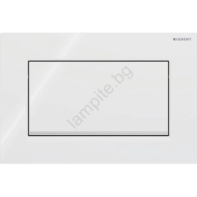 Geberit 115.893. KJ. 1-Бутон за промиване Sigma30 24, 6x16, 4 cm бял/лъскав хром (GB0141)
