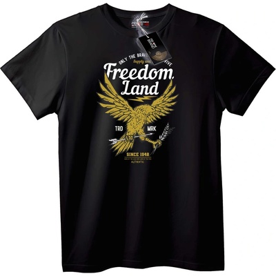 NOONEBRAND Тениска Свобода и Орел - M, Black