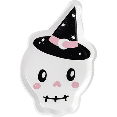 PartyDeco Хартиени чинии Черепи, 18 x 27 см