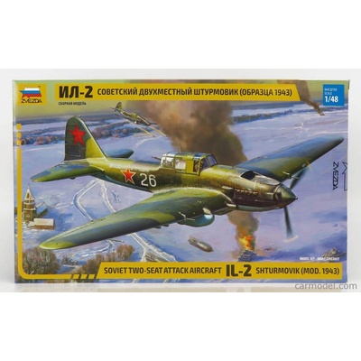 Zvezda Iliushin Il-2 Shturmovik Soviet Aircraft Airplane Military 1943 1:48