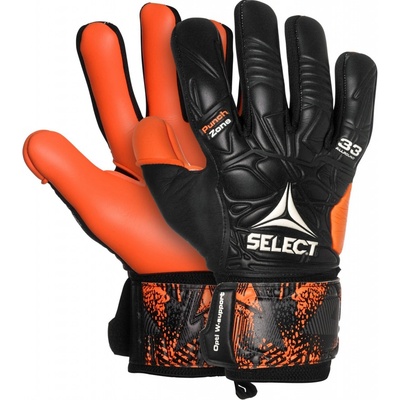 Select GK gloves Futsal Liga 33 Negative Cut černo oranžová