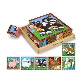 Melissa & Doug Дървени кубчета картинки на животни, 10775 Melissa and Doug, 000772107754