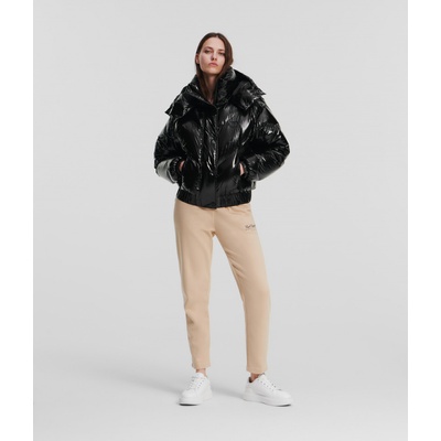KARL LAGERFELD HIGH SHINE DOWN JACKET BLACK