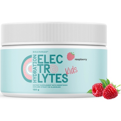 BrainMax Kids Хидратиращи електролити, Малина, 150 г