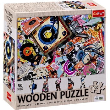 Trefl Дървен пъзел Trefl от 500+1 части - В света на музиката (20221)