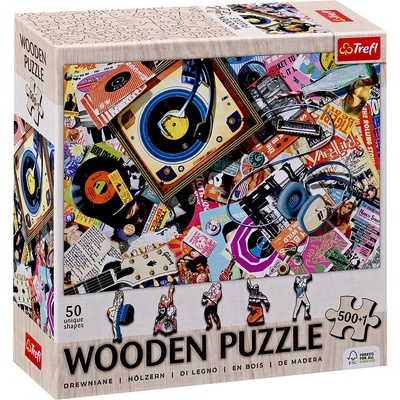 Trefl Дървен пъзел Trefl от 500+1 части - В света на музиката (20221)