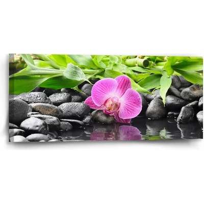 Sablio Obraz Ružová orchidea - 110x50 cm