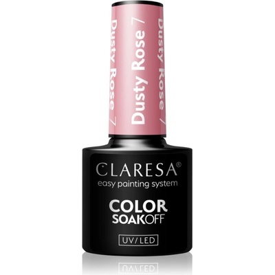 Claresa SoakOff UV/LED Color Dusty Rose gélový lak na nechty odtieň 7 5 g