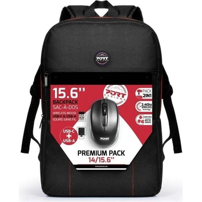 Batoh PORT DESIGNS Premium Backpack 14/15.6" batoh + Wireless Mouse 501901