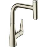 Hansgrohe Talis M51 220 издърпващ се кухненски смесител, матиран хром, с 1 струя (72822800)
