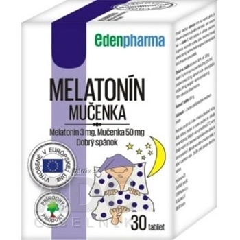 EdenPharma Melatonín + Mučenka 30 tabliet