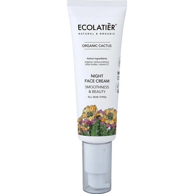 Ecolatier Nočný krém na tvár s organickým kaktusom 50 ml