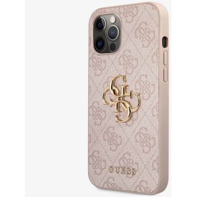 GUESS PU 4G Metal Logo Back Cover за iPhone 12 Pro Max Pink Guess | Lilav | ЖЕНИ | UNI