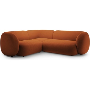 Micadoni Теракотен кадифен ъглов диван (ляв ъгъл/L форма) Kate - Micadoni (MIC_LC_L_44_F1_KATE5)