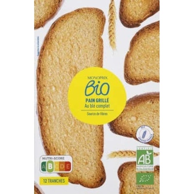 Monoprix Biologique BIO Celozrnný toastový chléb 250g