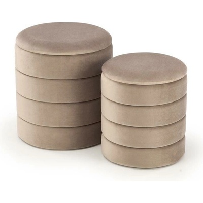 Halmar Sada 2 ks taburetov PAX, priemer 33/40 cm, taupe V-CH-PACHO-PUFA-BEŻOWY