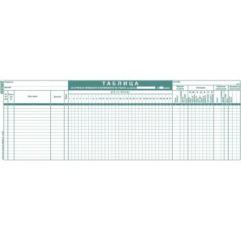 Таблица за отчитане явяване на работа, малка, ве (112107018- 1-1627)