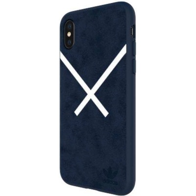 Adidas XbyO Or Moulded Case - поликарбонатов кейс с TPU рамка за iPhone XS, iPhone X (син)