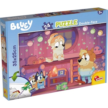 Lisciani Двулицев пъзел за оцветяване Lisciani - Bluey, Време за история, 24 части (LI99542)