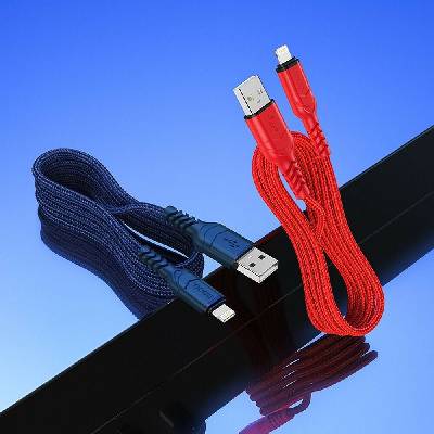 Hoco X59 USB vhodný pro iPhone Lightning 8-pin 2,4A VICTORY 1m modrý