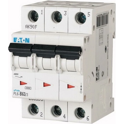 Eaton PL6-C63/3 char C, 6kA 63A 286607