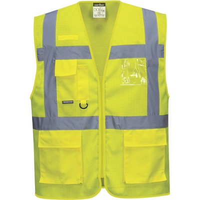 Portwest hi-vis athens executive c376 / Светлоотразителна мрежеста жилетка - hv жълта 5xl (c376yer5xl)