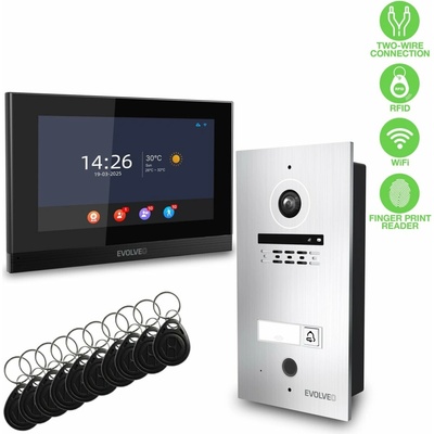 EVOLVEO DoorPhone ID-1, 2drátový videotelefon s RFID, otiskem prstu a podporou ONVIF kamer DP-ID-1-S
