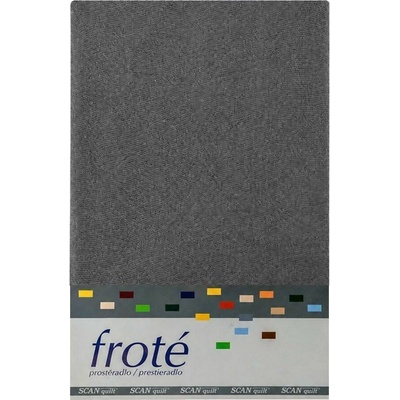 Scanquilt Prestieradlo froté tmavé sivé 90x200x25