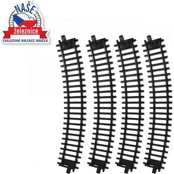 Koľaje 4 ks zahnuté Naše železnice