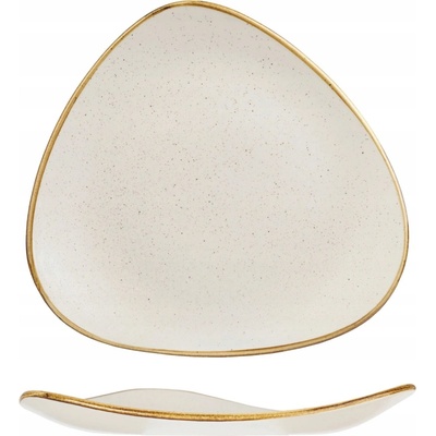CHURCHILL Stonecast Barley White mělký talíř, trojúhelník 265 mm