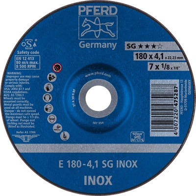 Pferd Brúsny kotúč 180 x 4,1 x 22,23 mm 4007220475287