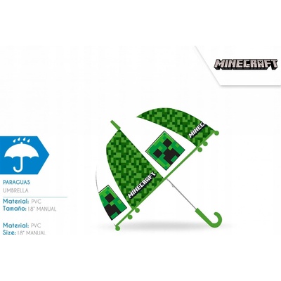 Minecraft Creeper dáždnik dětský zelený