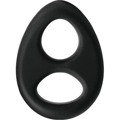 NS Novelties Двоен пенис ринг "romeo black ring" - Медицински силикон