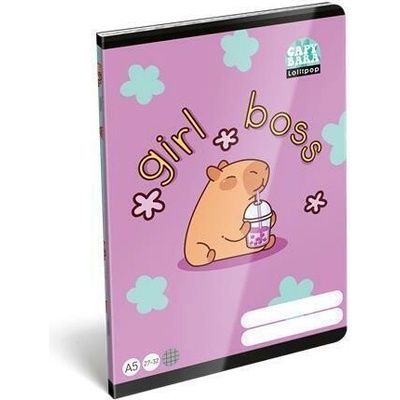 LIZZYSULI Sešit Lollipop Capybara 27 32 A5 čtverečkovaný