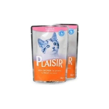 Plaisir Cat Kitten kuřecí v omáčke 100 g