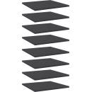 VidaXL Přídavné police 8 ks šedé 40 x 40 x 1,5 cm dřevotříska