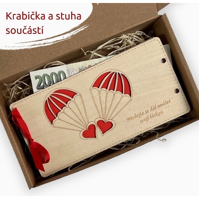 PanDatel Dřevěné pouzdro na peníze - PADÁKY