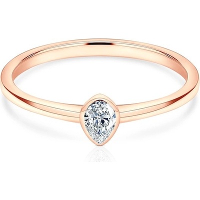 Savicki Zásnubný prsteň Pure ružové zlato diamant PURE P PE 20 D R