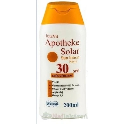 JutaVit Apotheke Solar Sun lotion 30 SPF, 200 ml mlieko