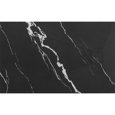 Rea Корито за душ кабина Magnum CARRARA BLACK 80x100 (REA-K7007)