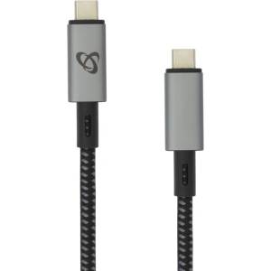 SBOX Кабел SBOX CTYPE-15-100W, от USB C(м) към USB C(м), 1.5m, 100W, сив (CTYPE-15-100W)
