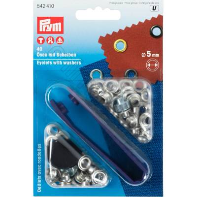 Prym Průchodky s podložkou 5 mm nikl