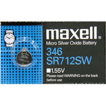 Image 1 of Maxell Бутонна батерия сребърна maxell sr712 sw 1.55v - 346 (ml-bs-sr712-sw)
