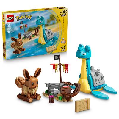 Pokémon SMART Play: Eevee and Lapras on a treasure hunt - compatible interactive play set with 3 SMART tags and 2 Pokémon figures - gift idea for children aged 8 and over - 72162