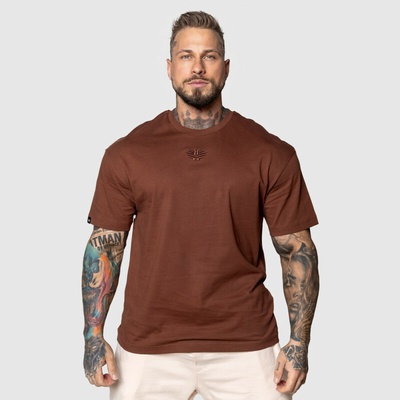 Iron Aesthetics Oversized tričko 3D hnědé