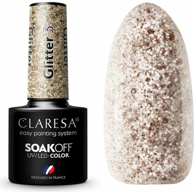 Claresa Gél lak Glitter 3 5 g