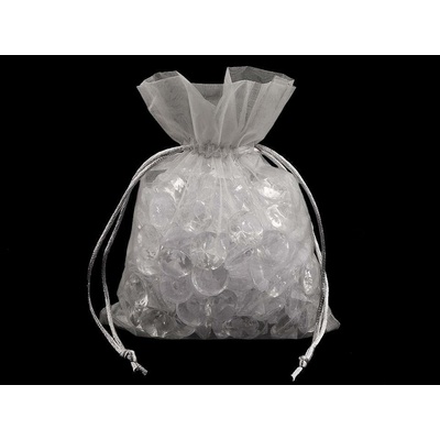 Dárkový pytlík 13x18 cm organza - šedá světlá (10 ks)