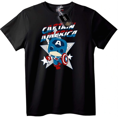 NOONEBRAND Тениска Chibi Captain America - 3XL, White