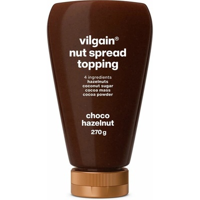 Vilgain Nut Spread Topping – lieskové orechy s čokoládou 270 g